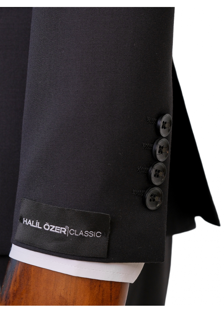Yelekli Siyah Slim Fit Erkek Takım Elbise