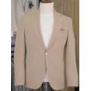 Torba Cep Bej Slim Fit Erkek Ceket