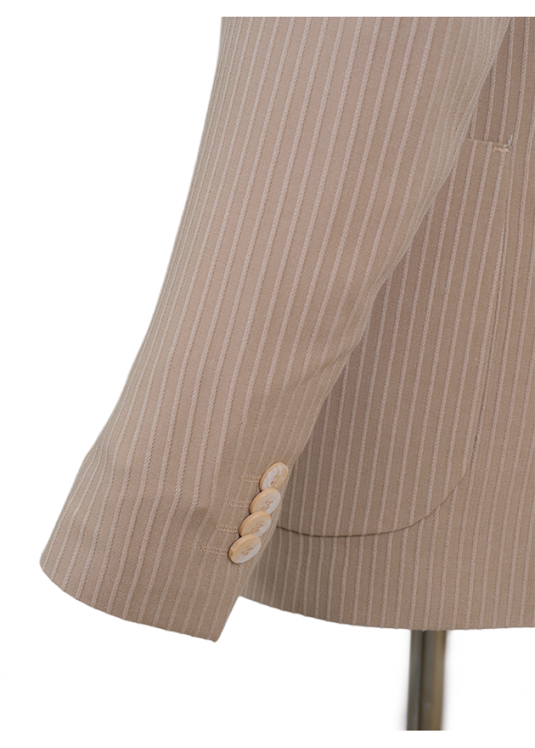 Torba Cep Bej Slim Fit Erkek Ceket