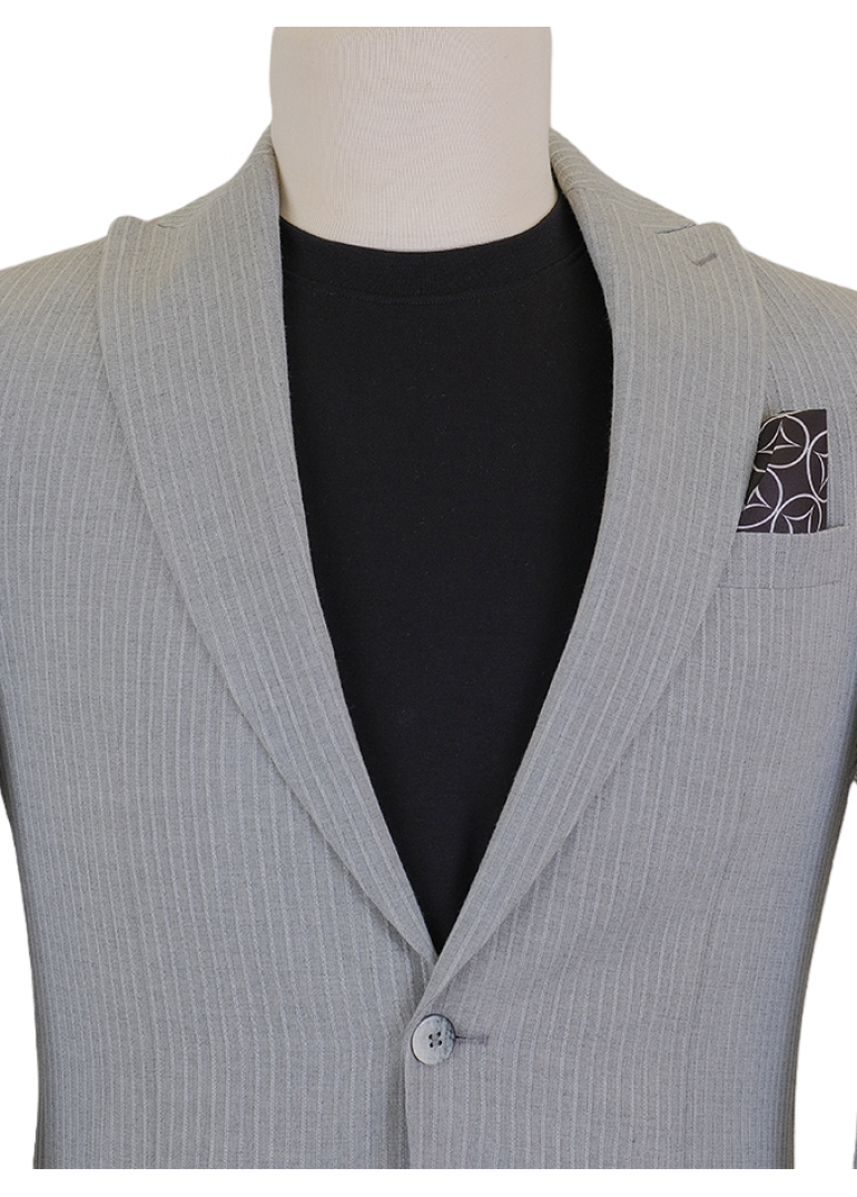 Torba Cep Gri Slim Fit Erkek Ceket