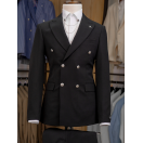 Silver Düğme Dabıl Kruvaze Siyah