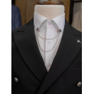 Silver Düğme Dabıl Kruvaze Siyah