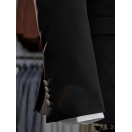 Silver Düğme Dabıl Kruvaze Siyah