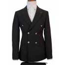 Silver Düğme Dabıl Kruvaze Siyah