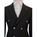 Silver Düğme Dabıl Kruvaze Siyah