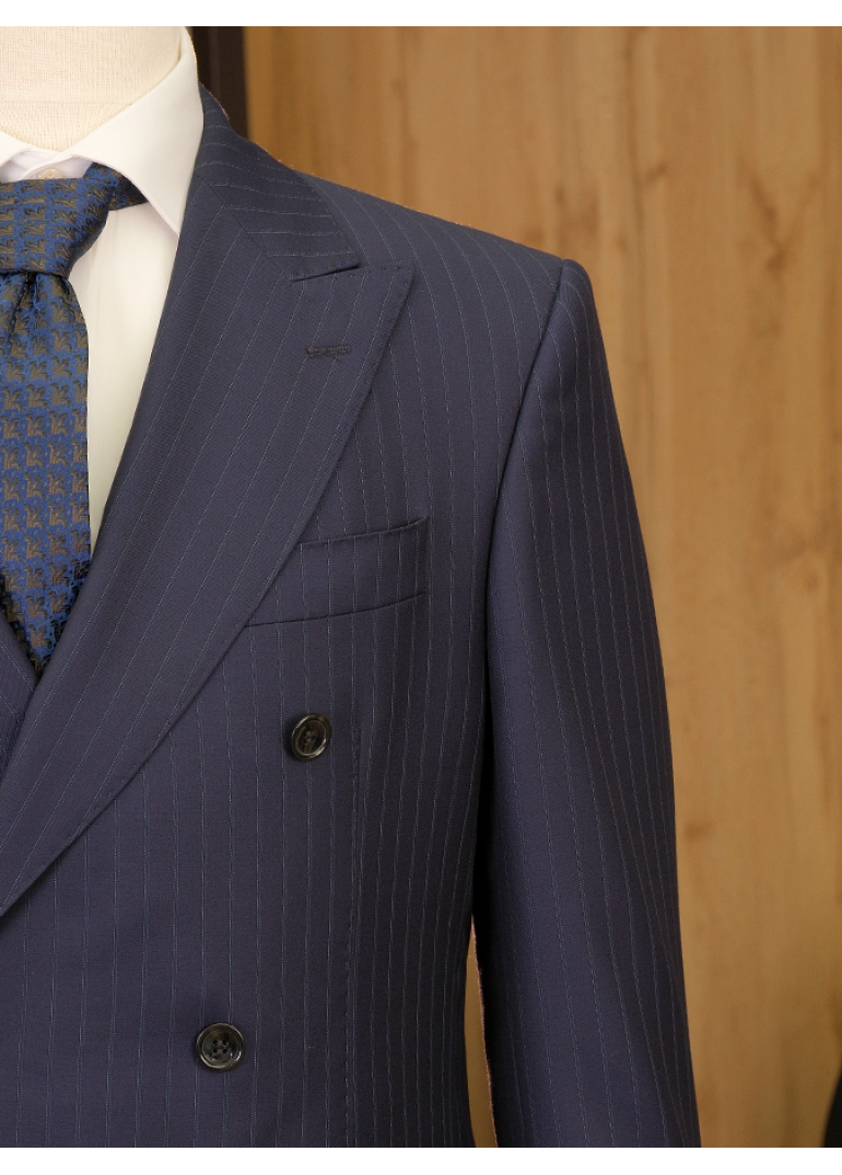 Rosea 02 Lacivert Slim Fit Erkek Takım Elbise