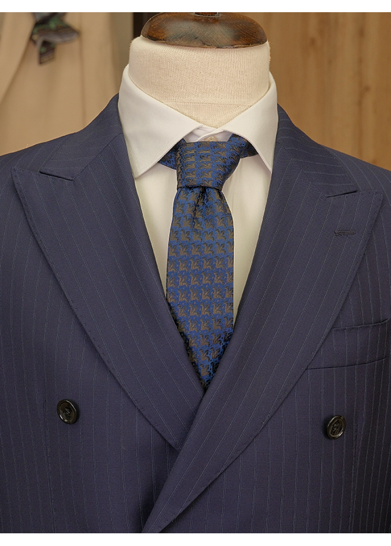 Rosea 02 Lacivert Slim Fit Erkek Takım Elbise