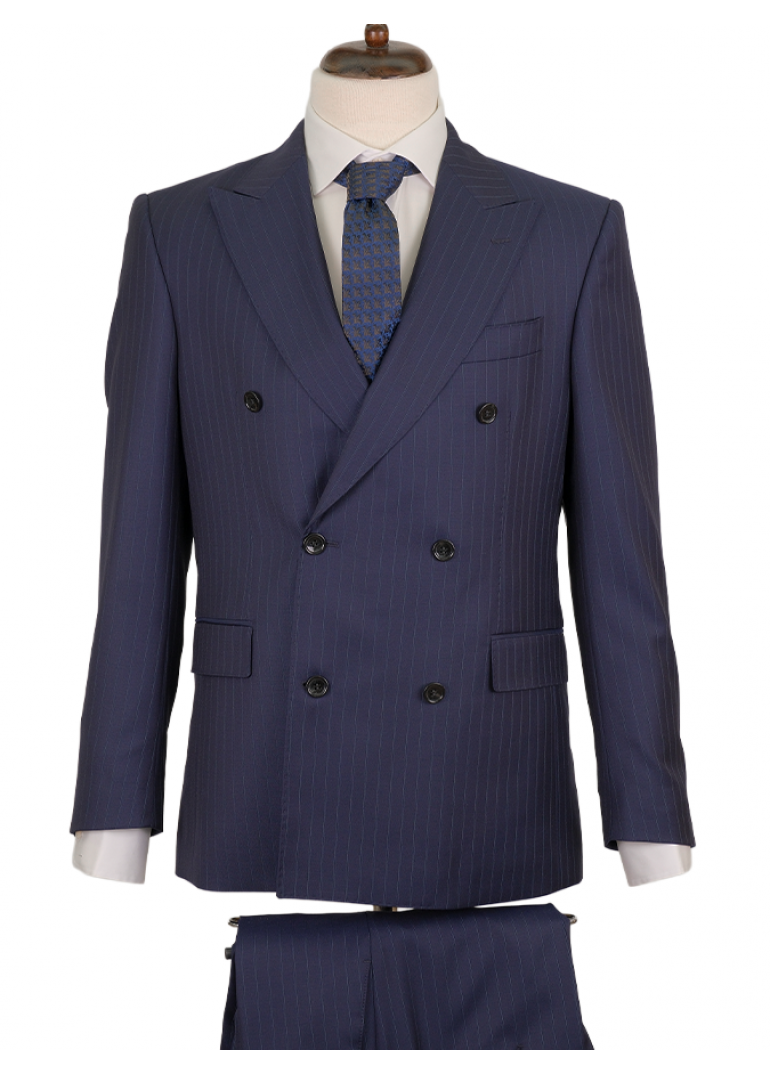 Rosea 02 Lacivert Slim Fit Erkek Takım Elbise