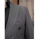 Muskar Çizgili Antrasit Slim Fit Erkek Kruvaze Takım Elbise