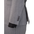 Çizgili Gri Slim Fit Erkek Takım Elbise