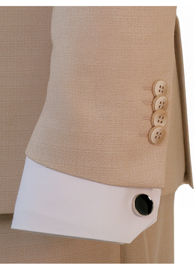 Yelekli Bej Slim Fit Erkek Takım Elbise