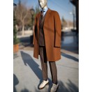 Kiremit Kaşmir Kaban | Wool Touch Kışlık