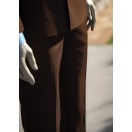 Kahverengi Kruvaze Torba Cepli Takım Elbise