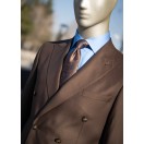 Kahverengi Kruvaze Torba Cepli Takım Elbise