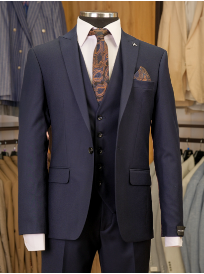 Yün Yelekli Takım Lacivert