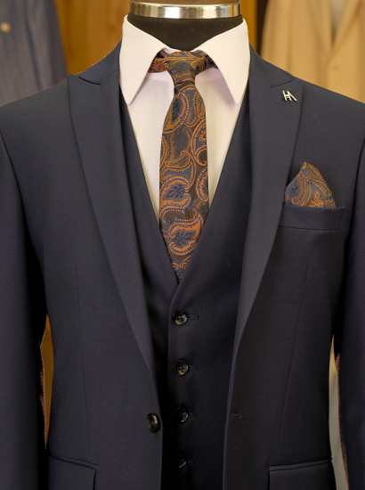 Yün Yelekli Takım Lacivert