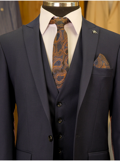 Yün Yelekli Takım Lacivert