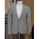 Örme Astarsız Açık Yeşil Slim Fit Erkek Ceket