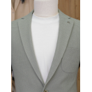 Örme Astarsız Açık Yeşil Slim Fit Erkek Ceket