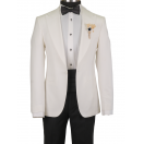 Kırlangıç Yaka Beyaz Slim Fit Erkek Smokin Damatlık