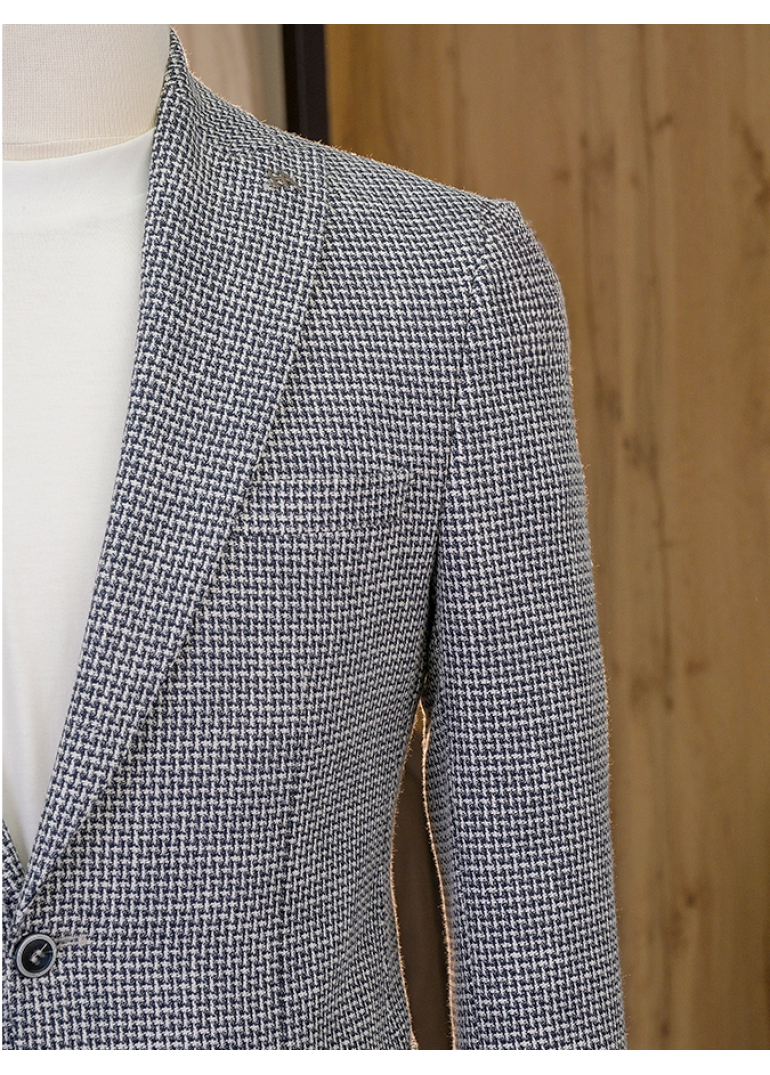 Kombinli Kruvaze Yeşil-Bej Slim Fit Erkek Takım Elbise