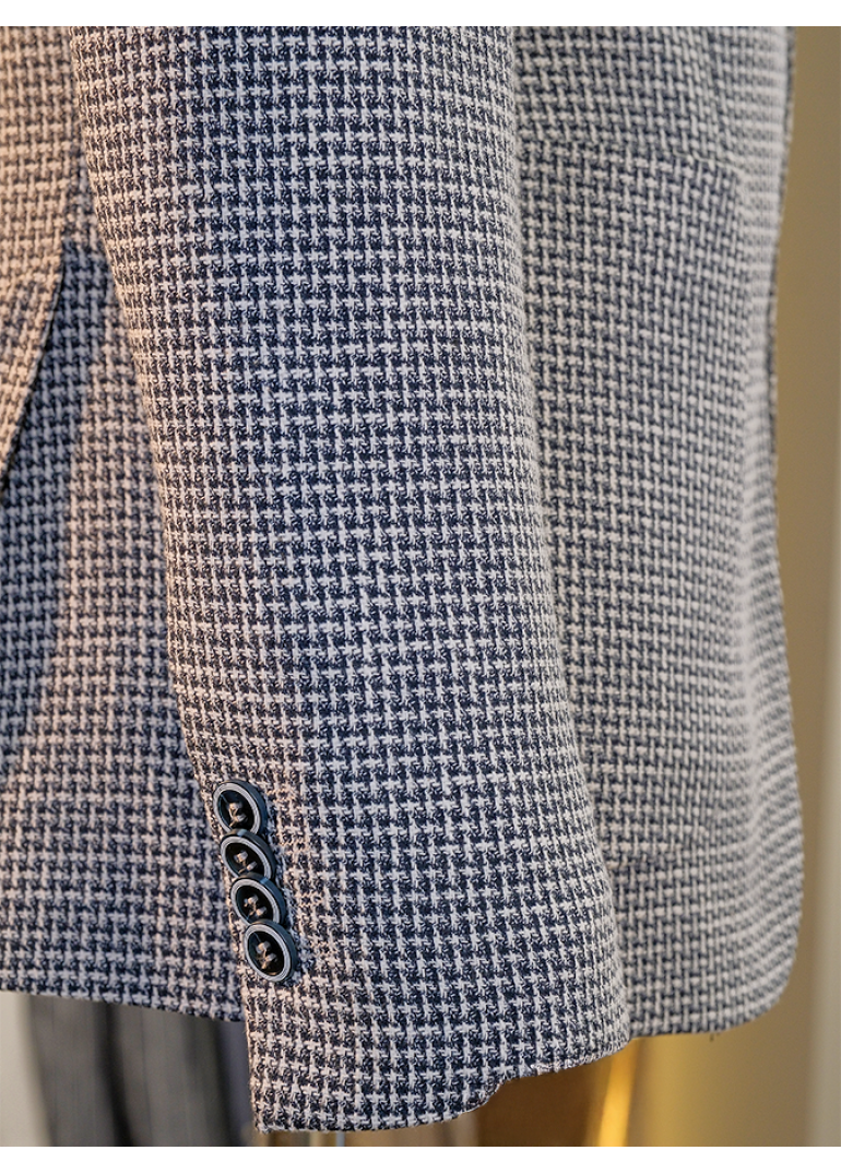 Kombinli Kruvaze Yeşil-Bej Slim Fit Erkek Takım Elbise