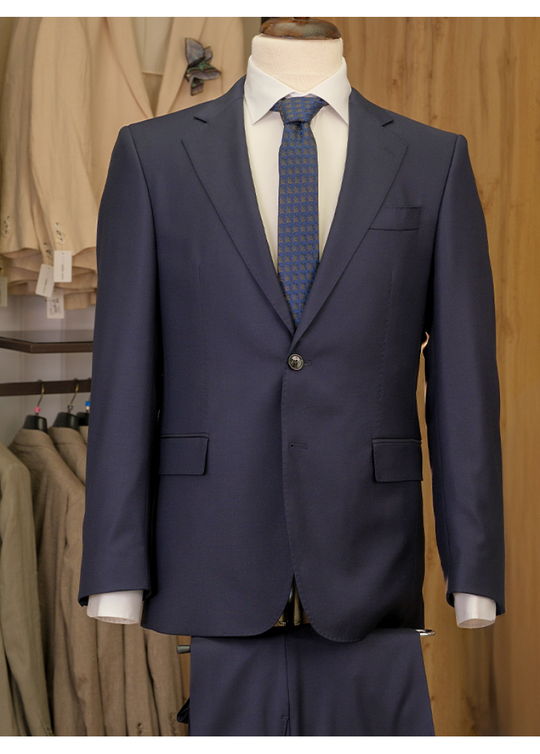 Kruvaze Lacivert Slim Fit Erkek Takım Elbise