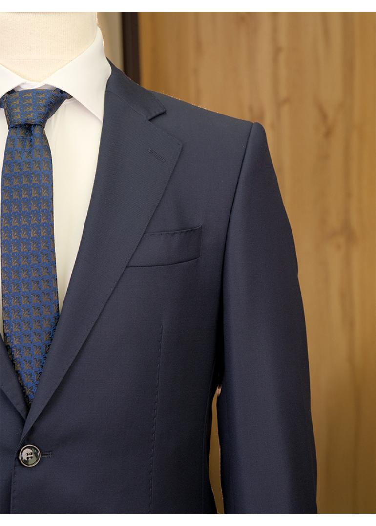 Kruvaze Lacivert Slim Fit Erkek Takım Elbise