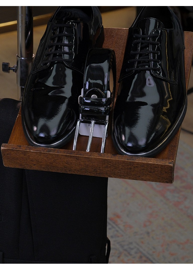 Siyah Sabit Şal Yaka Slim Fit Erkek Smokin Takım Elbise